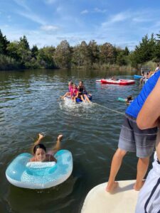 Family enjoying water activities